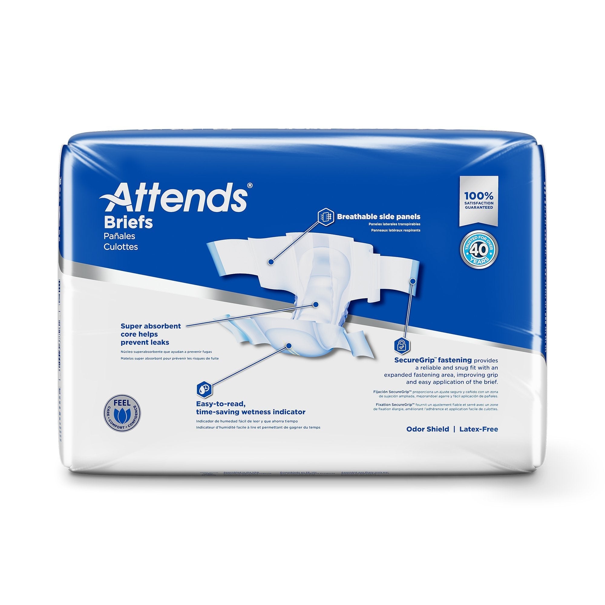 unisex adult incontinence brief attends care advanced medium disposable heavy absorbency packaging type case