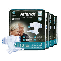 unisex adult incontinence brief attends premier x large disposable heavy absorbency packaging type case