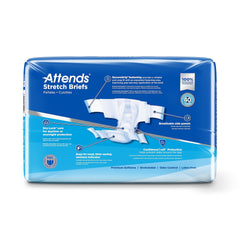 unisex adult incontinence brief attends stretch medium regular disposable heavy absorbency packaging type case