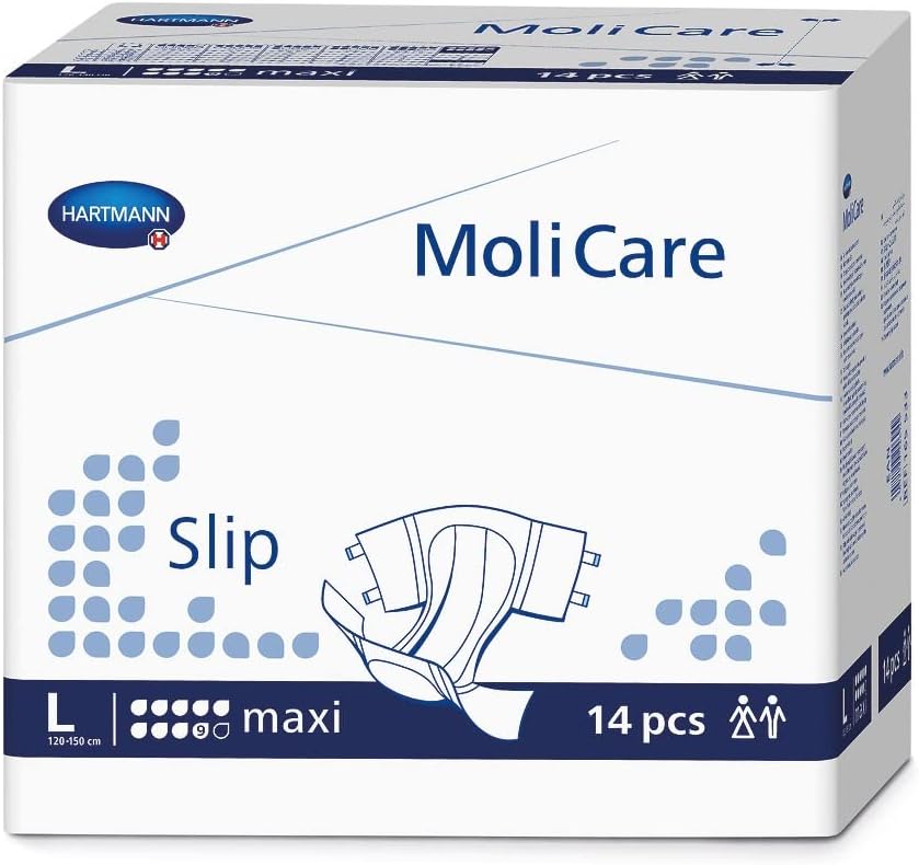 unisex adult incontinence brief molicare slip maxi large disposable heavy absorbency packaging type case
