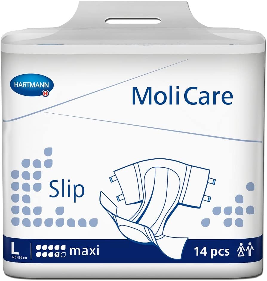 unisex adult incontinence brief molicare slip maxi large disposable heavy absorbency packaging type case
