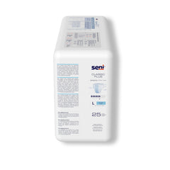 unisex adult incontinence brief seni classic plus large disposable moderate absorbency packaging type case