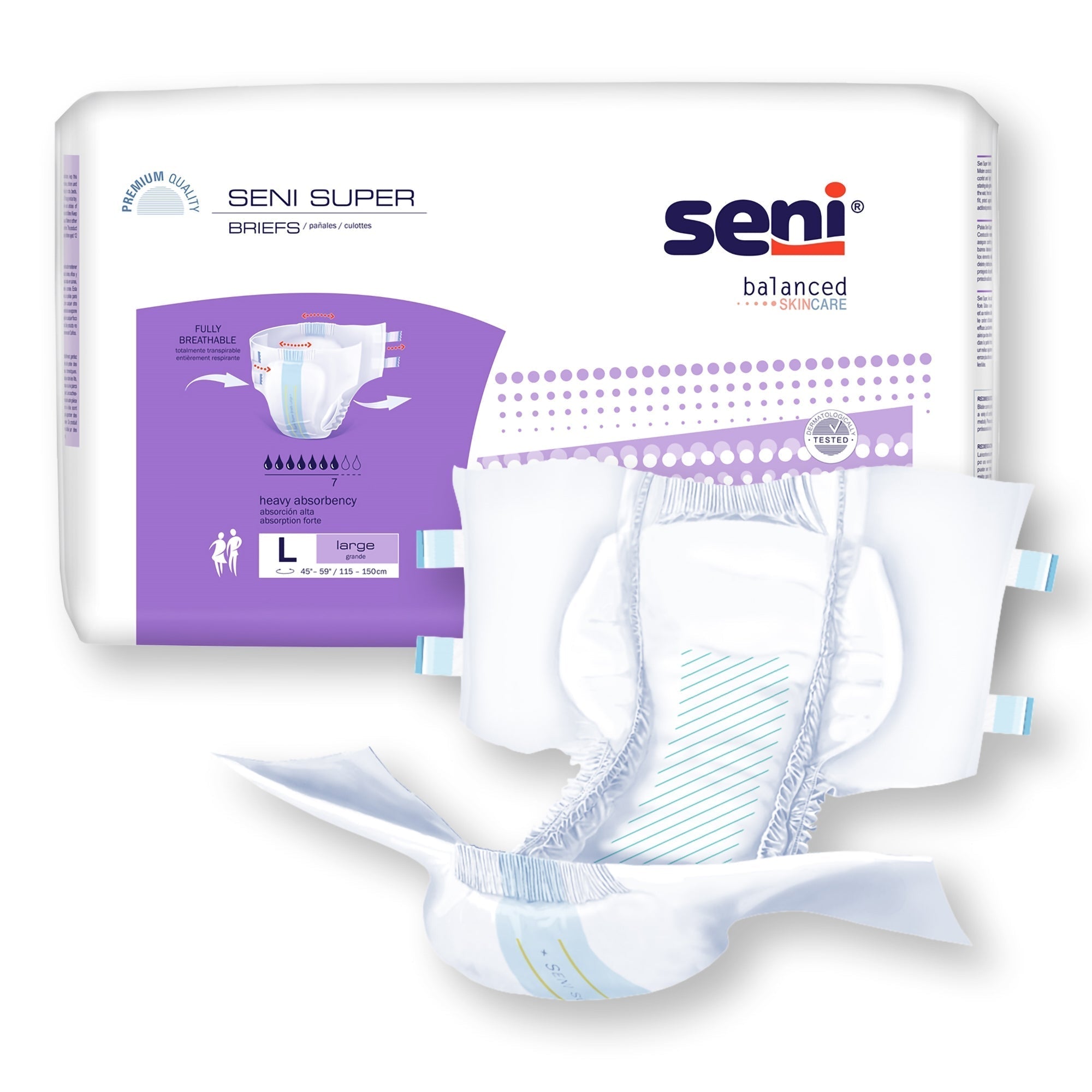 unisex adult incontinence brief seni super large disposable heavy absorbency packaging type case
