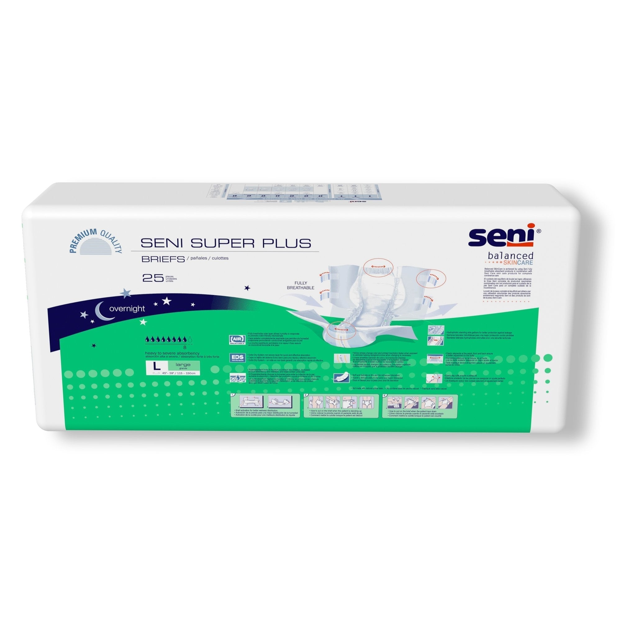 unisex adult incontinence brief seni super plus large disposable heavy absorbency packaging type case