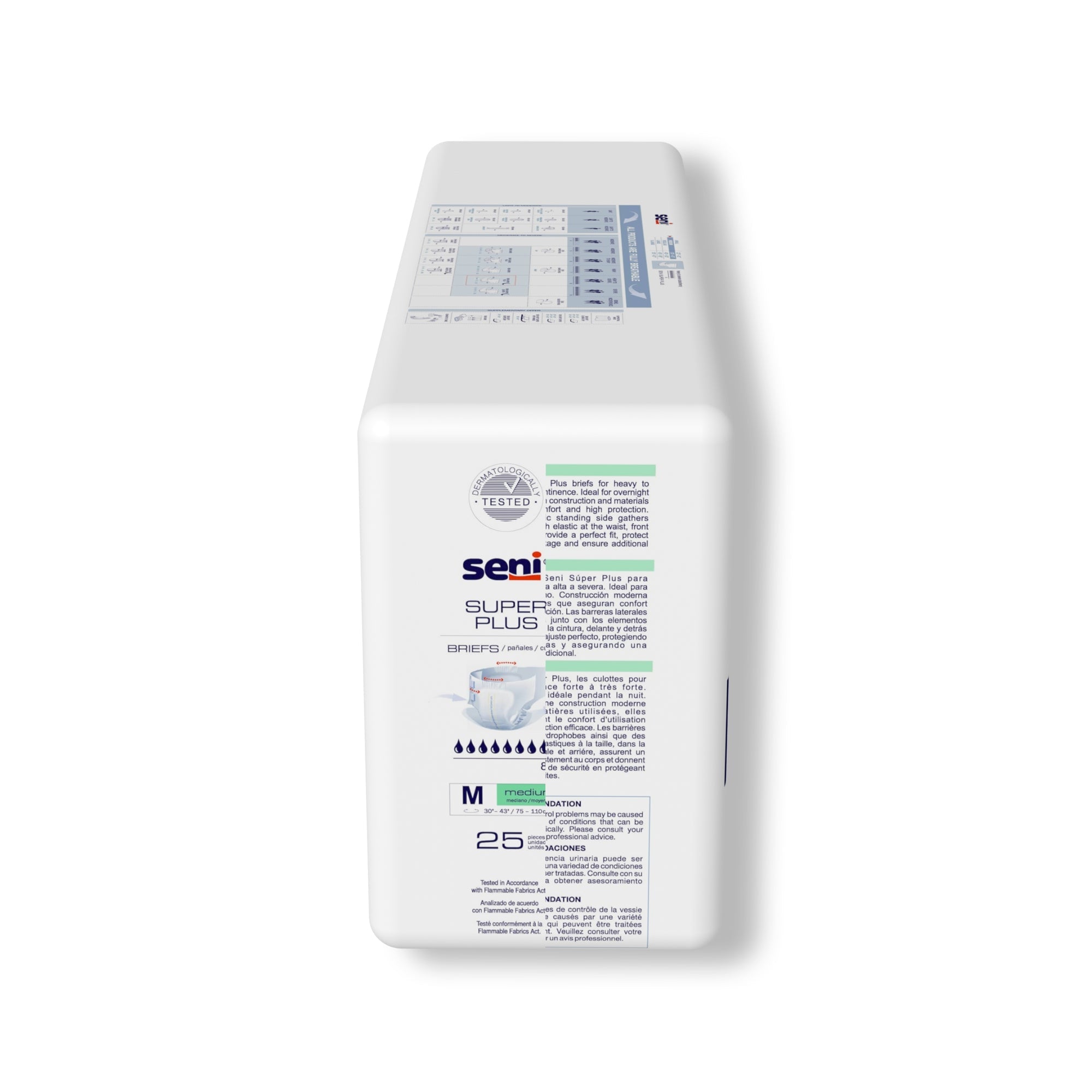 unisex adult incontinence brief seni super plus medium disposable heavy absorbency packaging type case