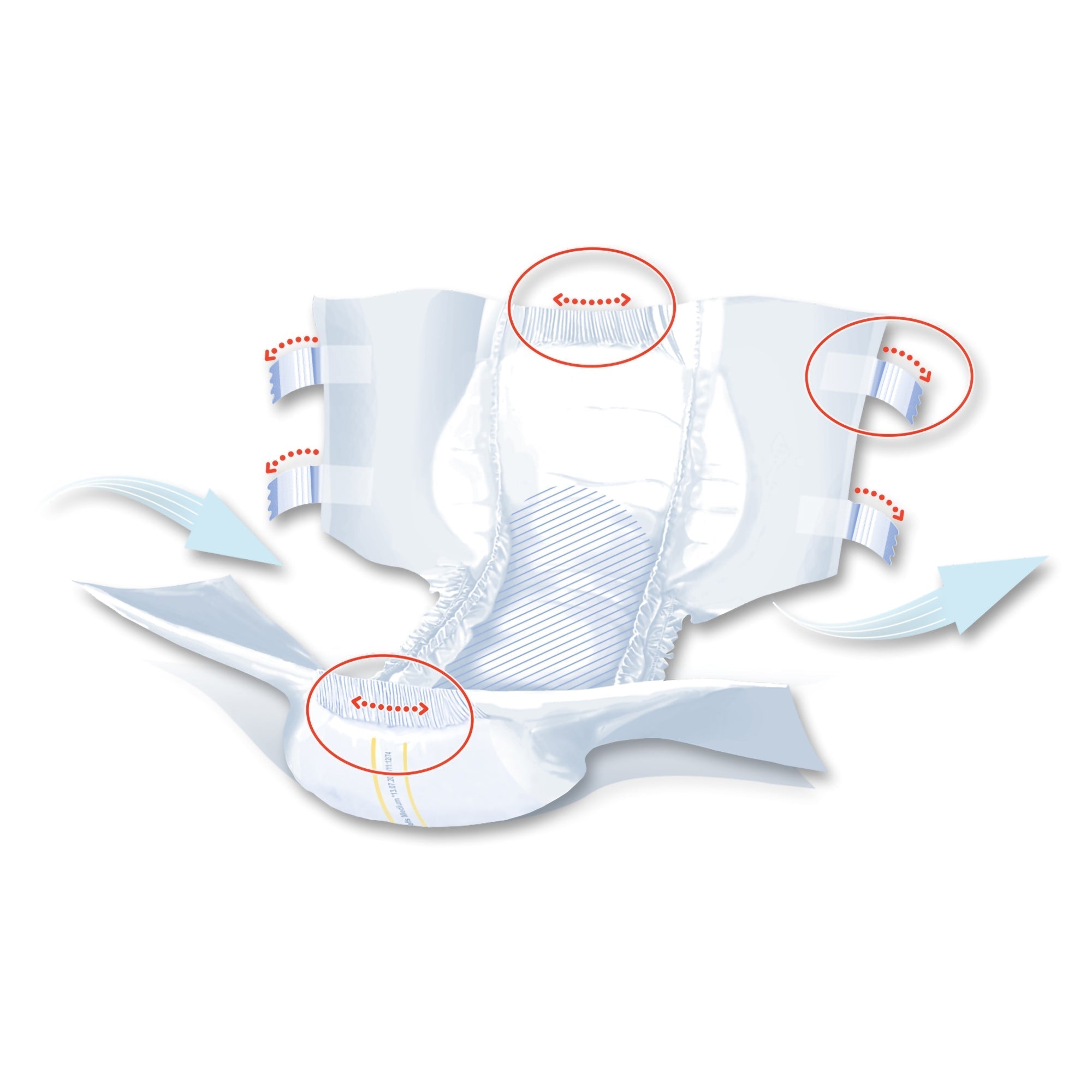 unisex adult incontinence brief seni super plus medium disposable heavy absorbency packaging type case