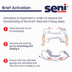 unisex adult incontinence brief seni super plus small disposable heavy absorbency packaging type case