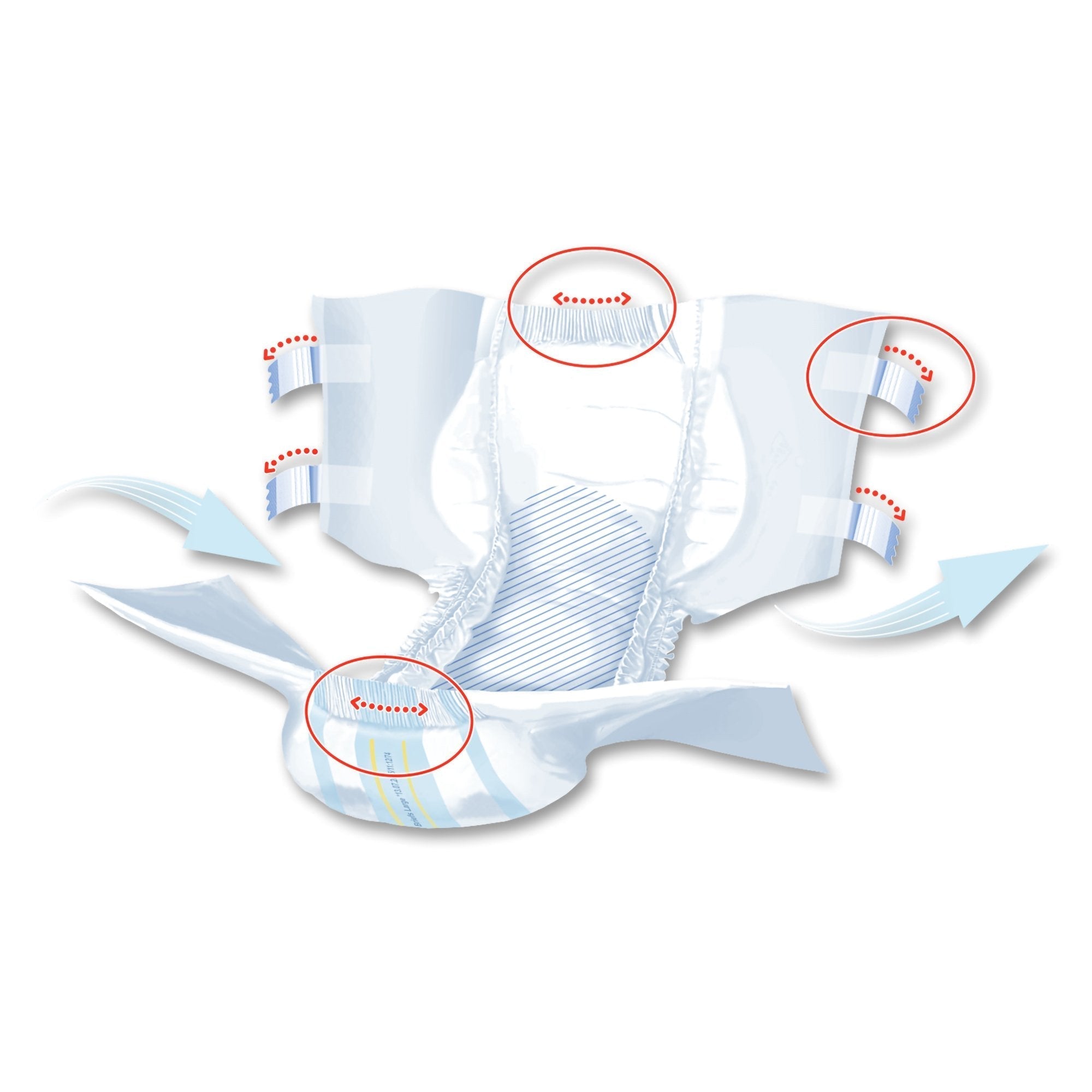 unisex adult incontinence brief seni super quatro large disposable heavy absorbency packaging type case