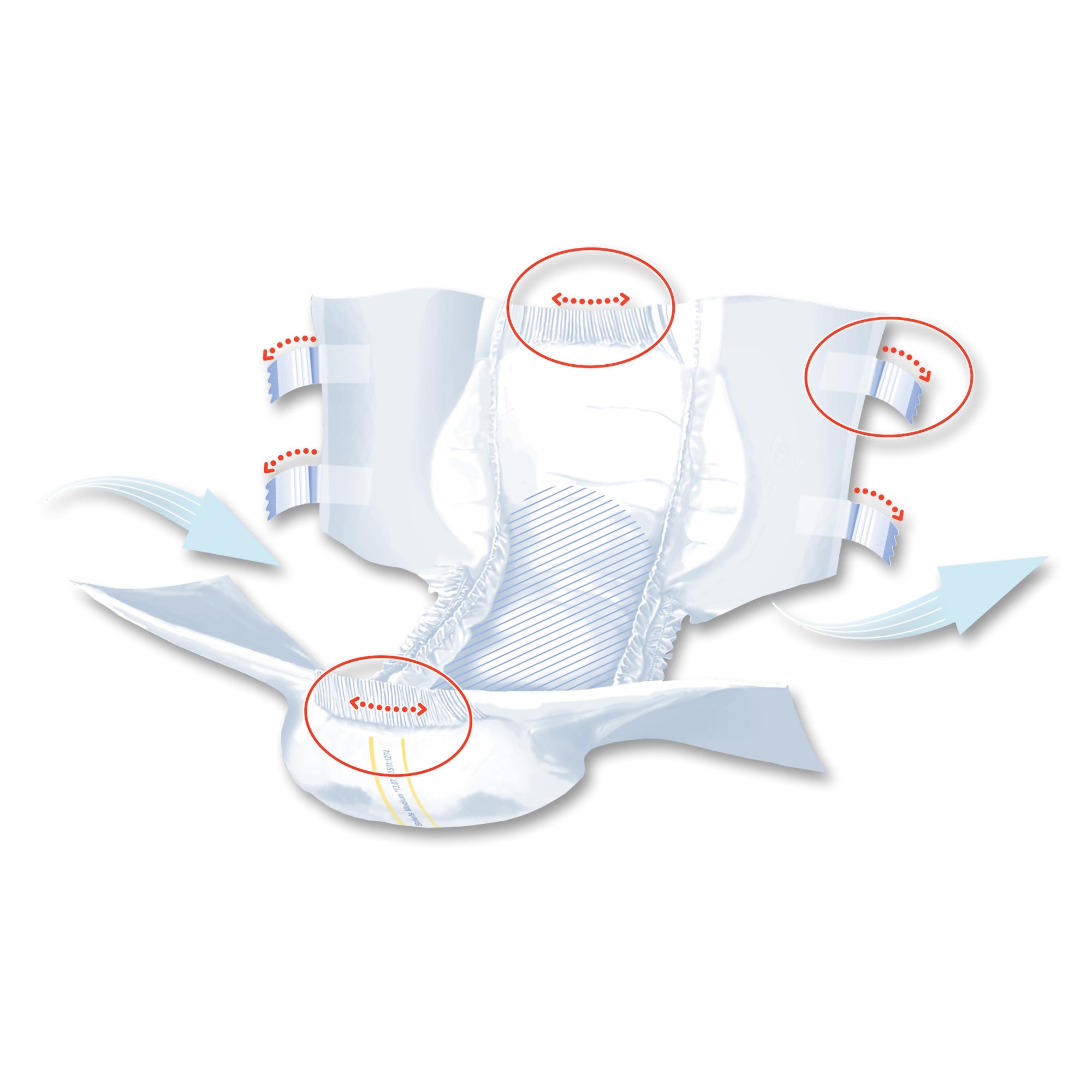 unisex adult incontinence brief seni super quatro medium disposable heavy absorbency packaging type case