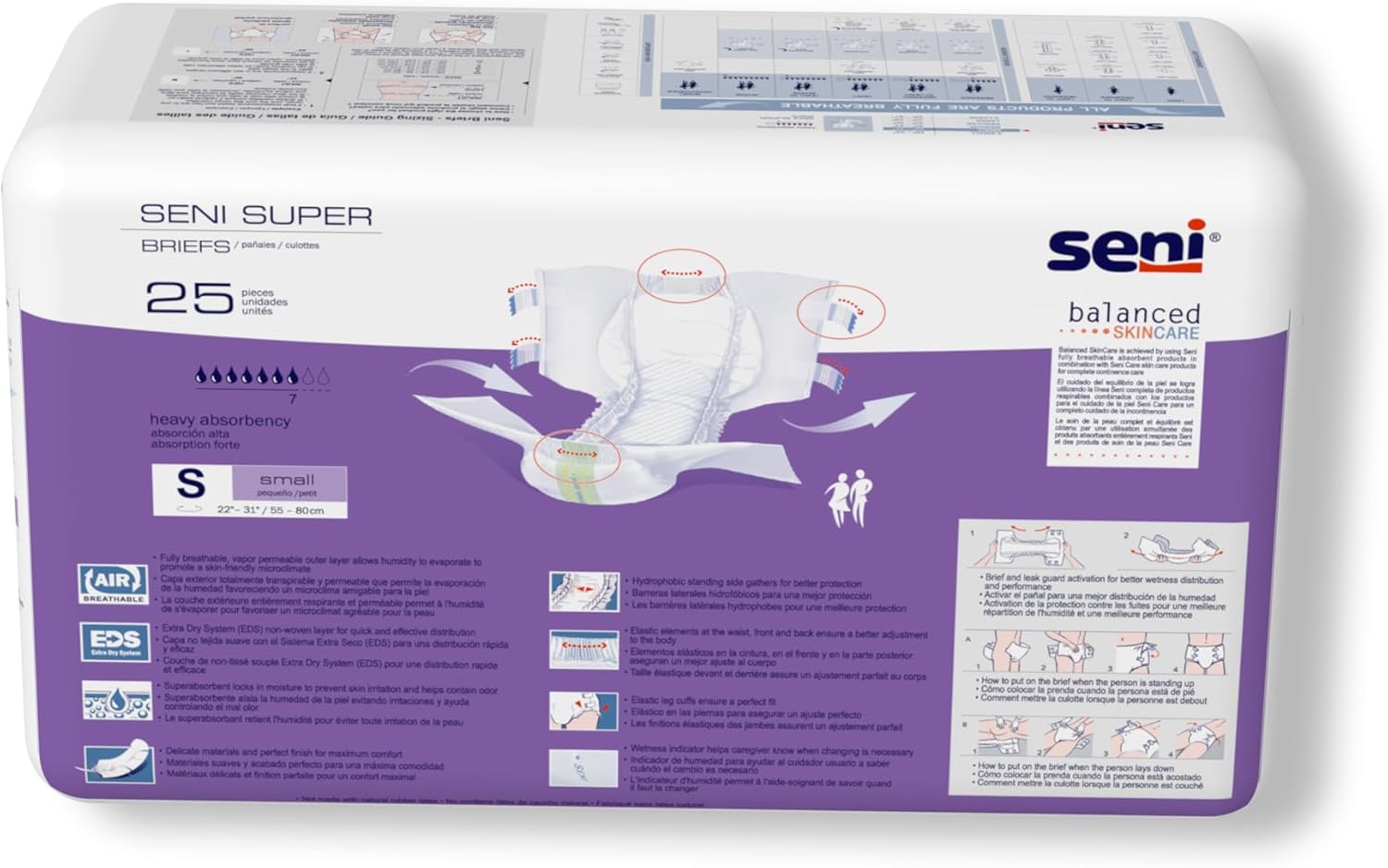 unisex adult incontinence brief seni super small disposable heavy absorbency packaging type case