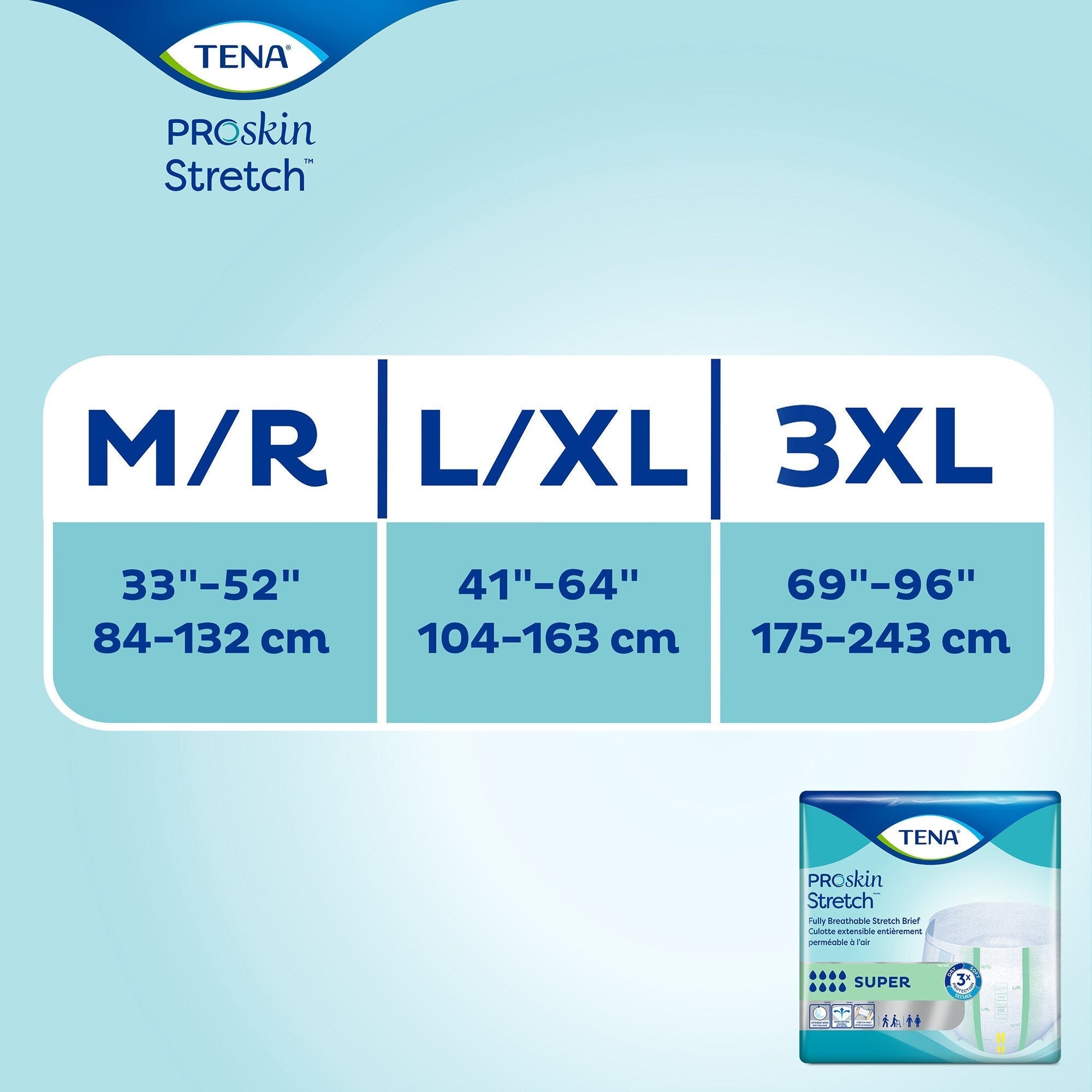 unisex adult incontinence brief tena proskin stretch super 3x large disposable heavy absorbency packaging type case