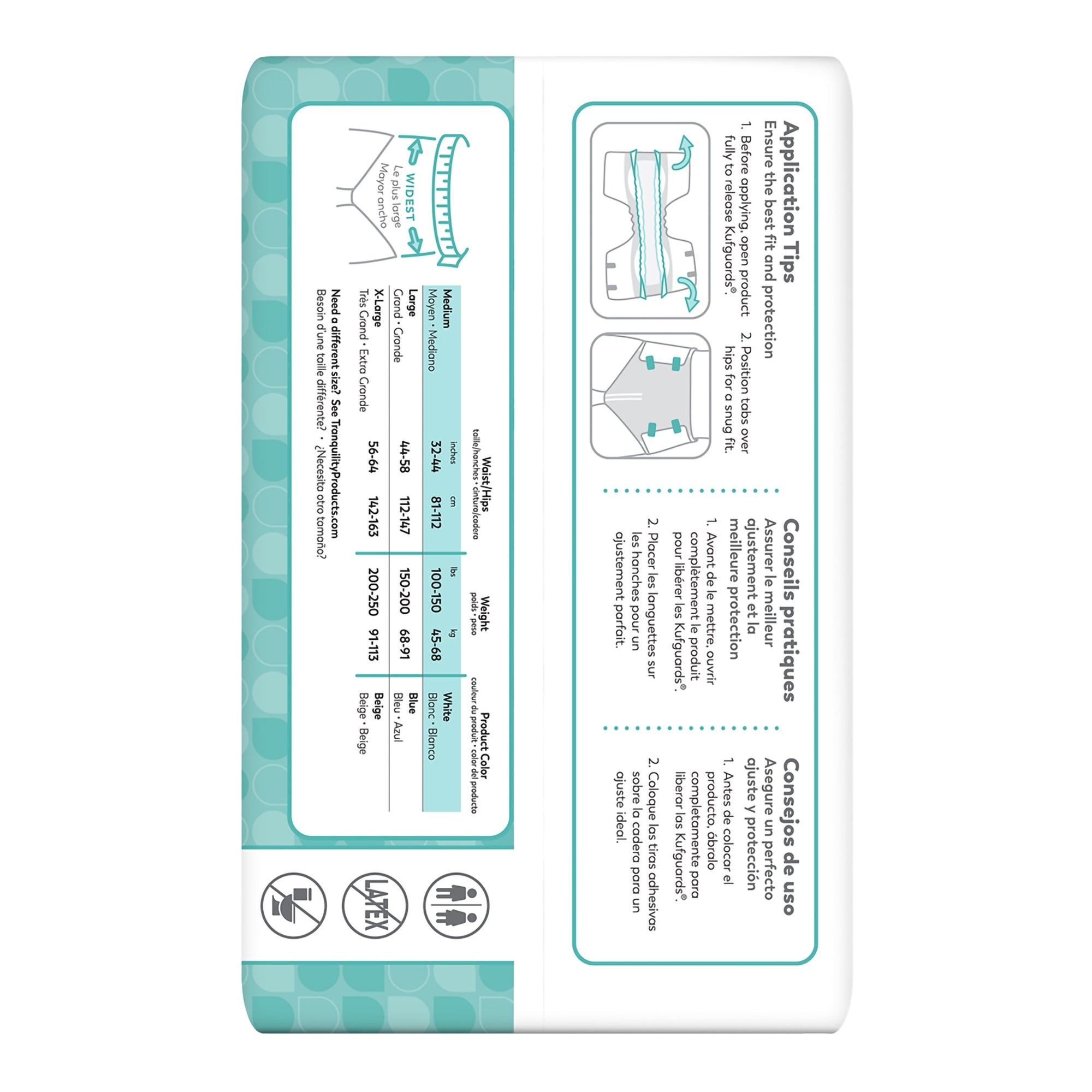 unisex adult incontinence brief tranquility essential medium disposable moderate absorbency packaging type case