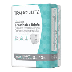 unisex adult incontinence brief tranquility essential small disposable heavy absorbency packaging type case