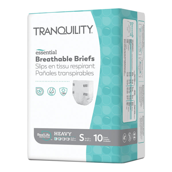 Unisex Adult Incontinence Brief Tranquility Essential Small Disposable Heavy Absorbency