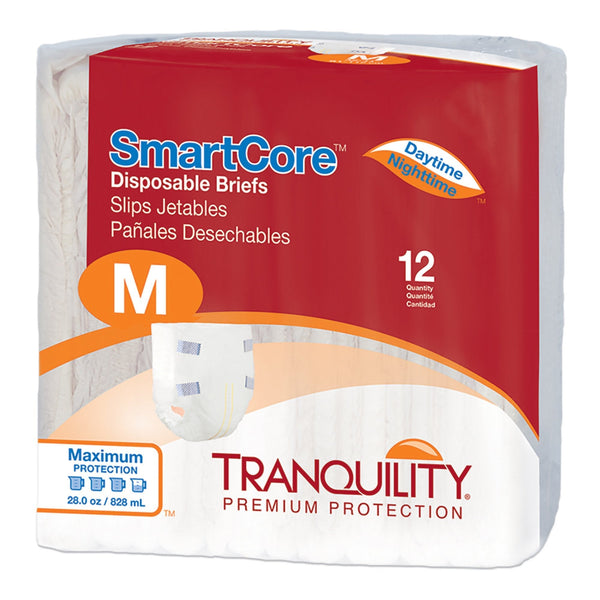 Unisex Adult Incontinence Brief Tranquility SmartCore Medium Disposable Heavy Absorbency