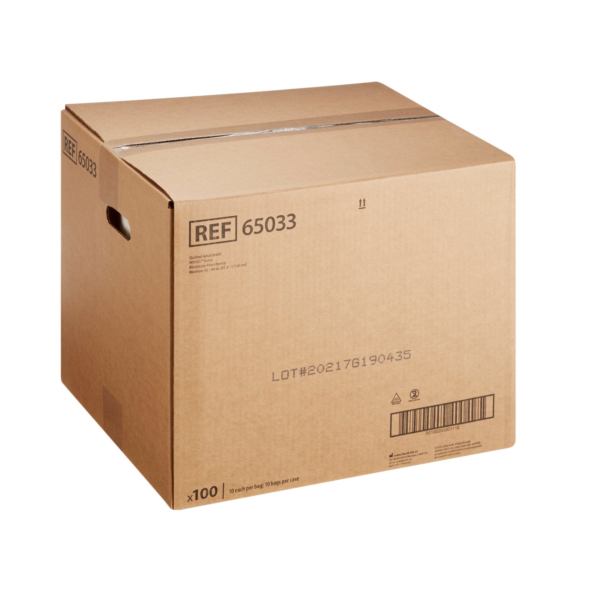 unisex adult incontinence brief wings extra quilted medium disposable moderate absorbency packaging type case