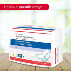 unisex adult incontinence brief wings super quilted 2x large disposable heavy absorbency packaging type case
