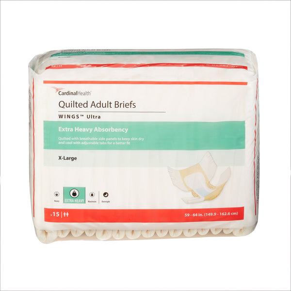 Unisex Adult Incontinence Brief Wings Ultra X Large Disposable Heavy Absorbency