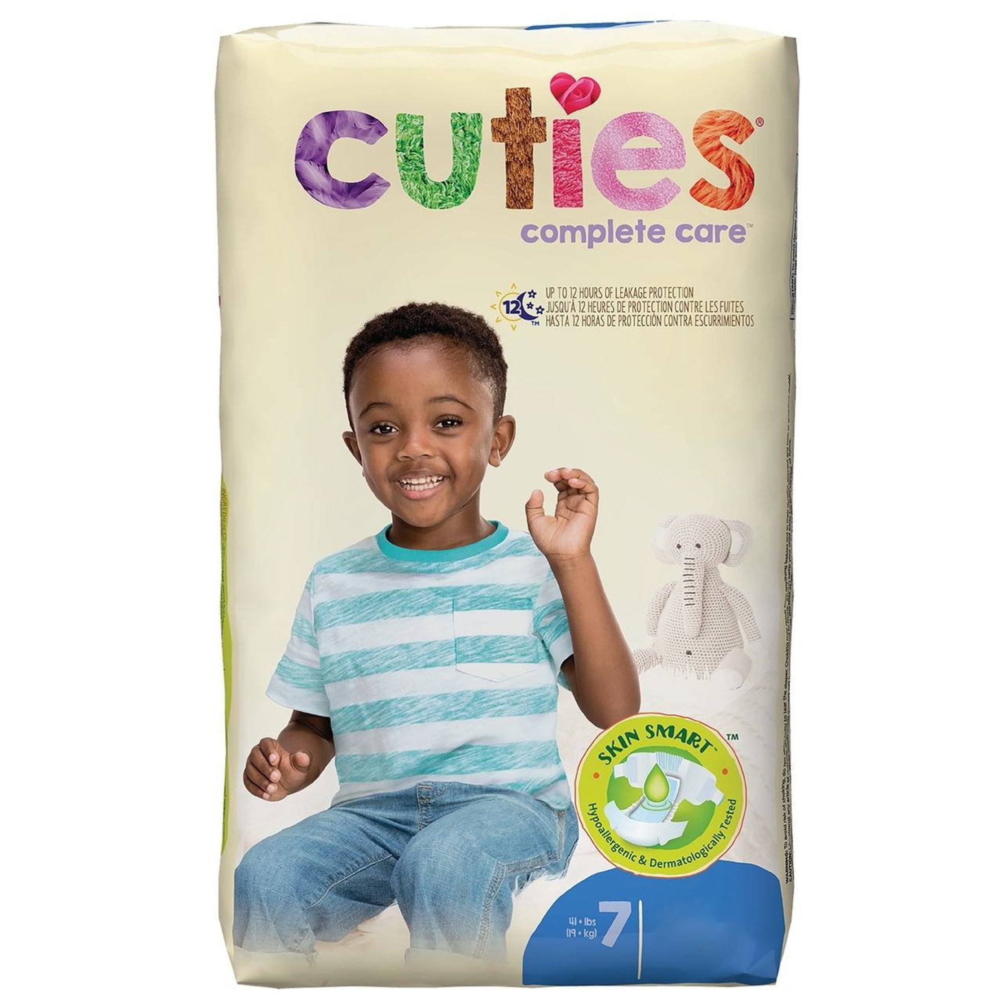 Unisex Baby Diaper Cuties Complete Care Size 7 Disposable Heavy Absorbency