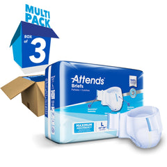 unisex incontinence brief attends large disposable heavy absorbency packaging type case