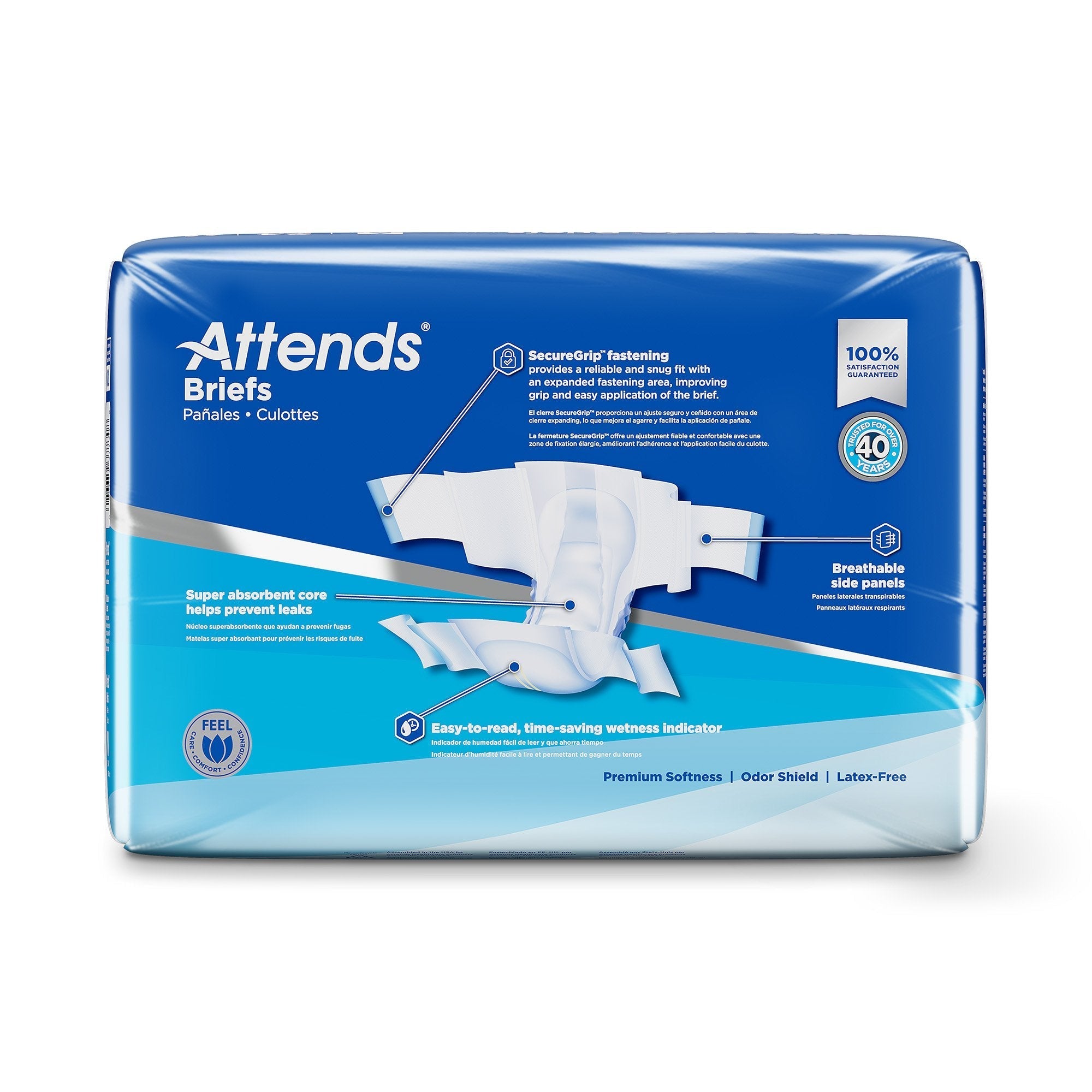 unisex incontinence brief attends medium disposable heavy absorbency packaging type case
