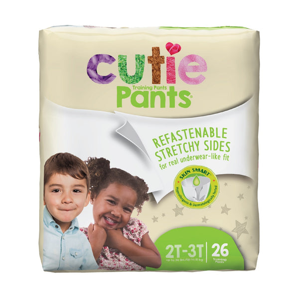 Unisex Toddler Training Pants Cutie Pants Pull On with Tear Away Seams Size 2T to 3T Disposable Heavy Absorbency