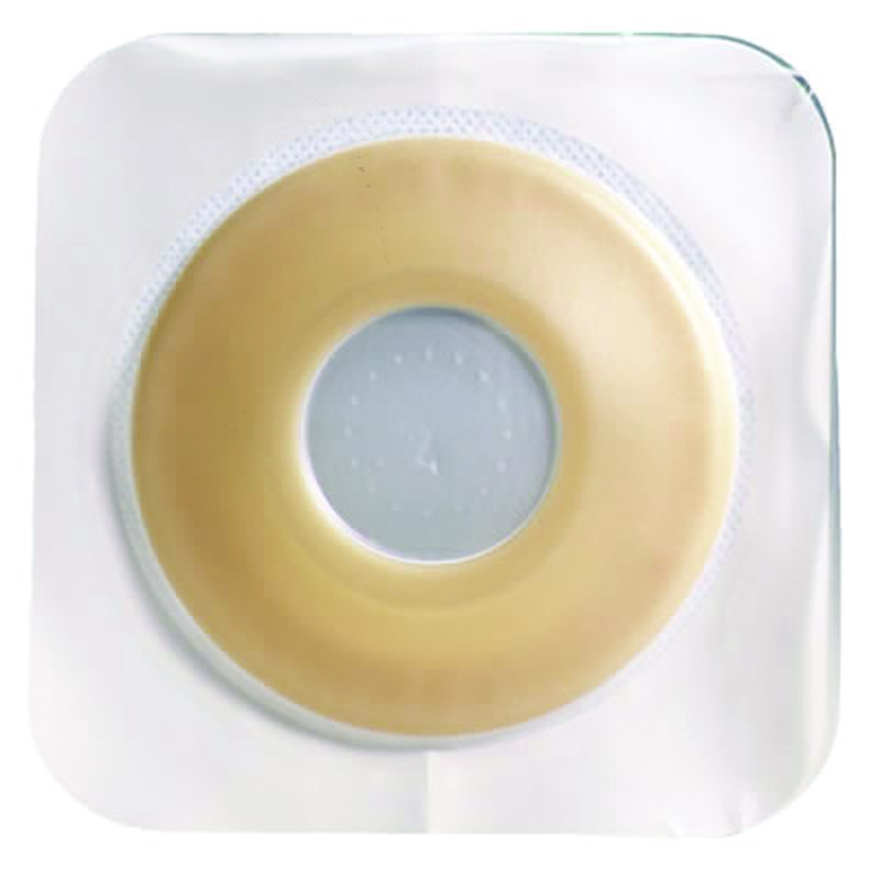 Ostomy Barrier Sur Fit Natura Precut, Extended Wear Durahesive Adhesive 45 mm Flange Sur Fit Natura System Hydrocolloid 5/8 Inch Opening 4 1/2 X 4 1/2 Inch
