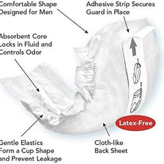 bladder control pad tranquility male guard 5 1 4 x 12 1 4 inch length heavy absorbency super absorbent core one size fits most packaging type case