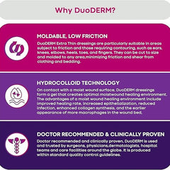 hydrocolloid dressing duoderm signal cgf foam backing 4 x 4 inch square hydrocolloid
