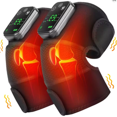 led heat heating vabration shoulder massage wrap brace support 3 levels left right electric battery heated massage support brace 1