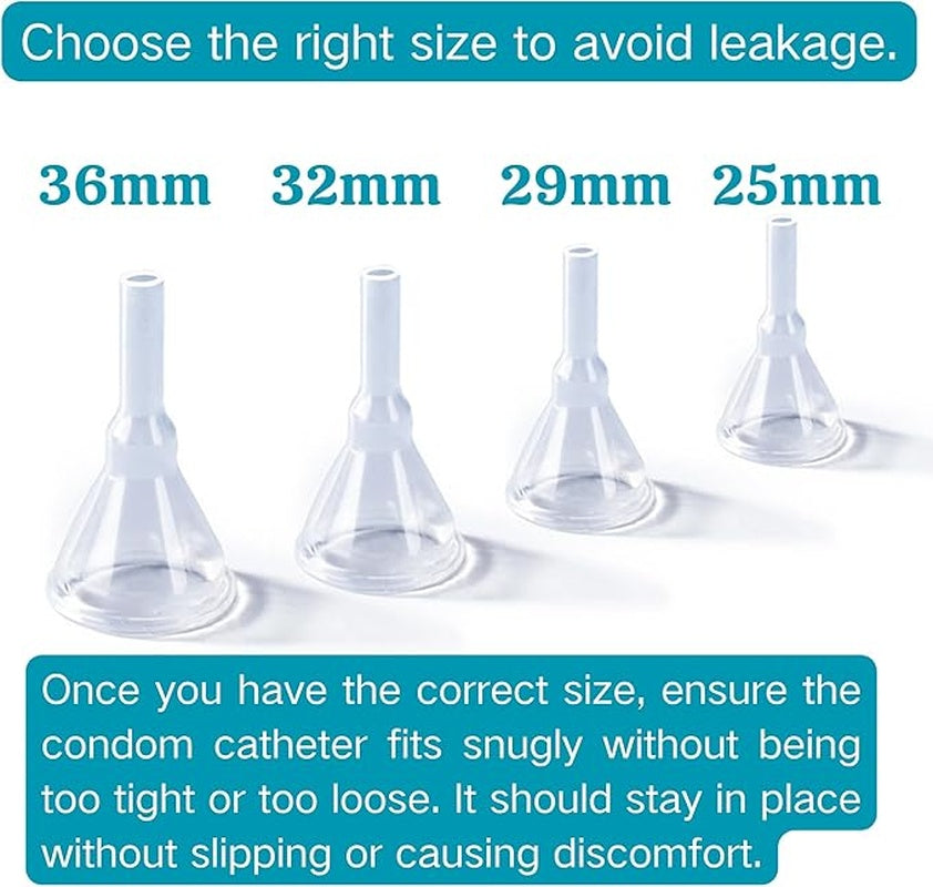 male external catheter natural non adhesive reusable strap silicone medium packaging type box