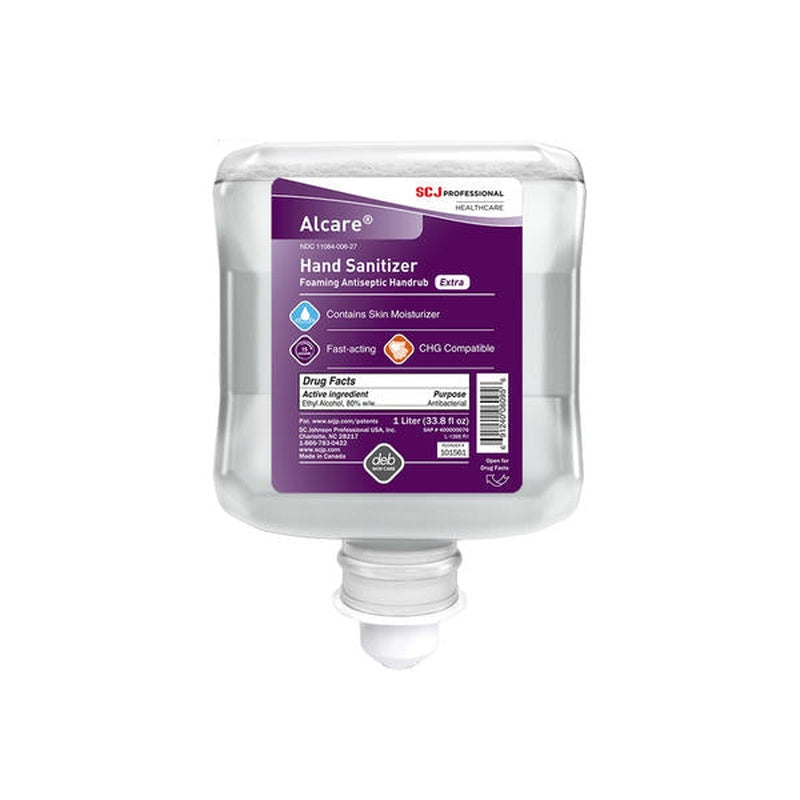 alcare extra foaming hand sanitizer 1000 ml refill unscented alcare extra hand sanitizer mk1112888ea