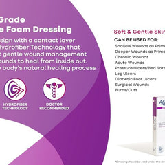 Foam Dressing Aquacel 4 X 4 Inch With Border Waterproof Film Backing Silicone Adhesive Square Sterile, Packaging Type- Case