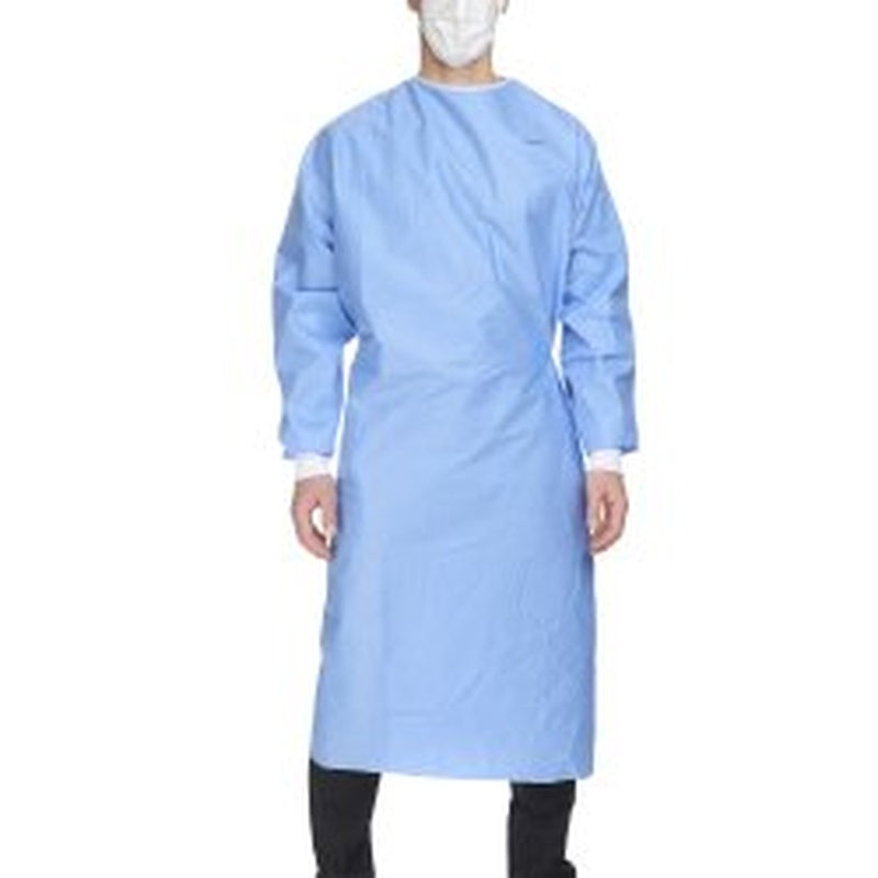 Protective Procedure Gown Halyard Basics X-Large Yellow NonSterile AAMI Level 2 Disposable | 10BG/Case)