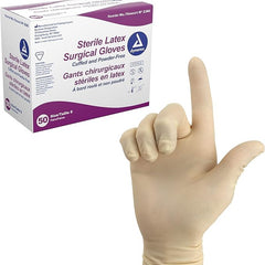dynarex sterile latex surgical gloves powder free 50pairs 4cs