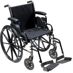 Drive Medical K3 Cruiser III Wheelchair with Removable flip-back arms and Elevating Leg Rests ,8" front Wheels ,300 lbs Weight Capacity ,18" (W) x 16" - 18" (D) ,K318DDA-ELR