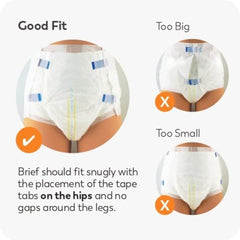 unisex adult incontinence brief tranquility hi rise bariatric 3x large disposable heavy absorbency packaging type case