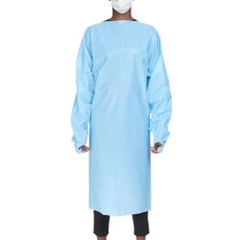 Protective Procedure Gown Halyard Basics X-Large Yellow NonSterile AAMI Level 2 Disposable | 10BG/Case)
