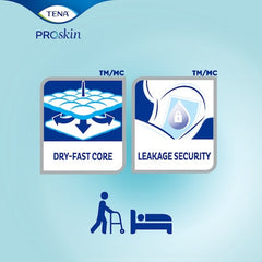 incontinence liner tena proskin day plus 24 inch length heavy absorbency dry fast core one size fits most packaging type case