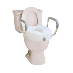 Carex E-Z Lock Raised Toilet Seat w/ Armrests