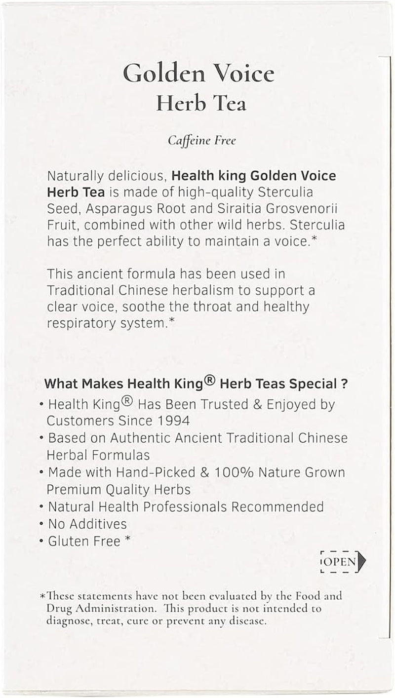 Health King Golden Voice Herb Tea - 20 Tea Bags