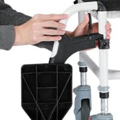OasisSpace Shower Commode Wheelchair   300LB Waterproof Shower Chair with Wheels, Rolling Shower Chair with Swing Away Footrests   All Care Store