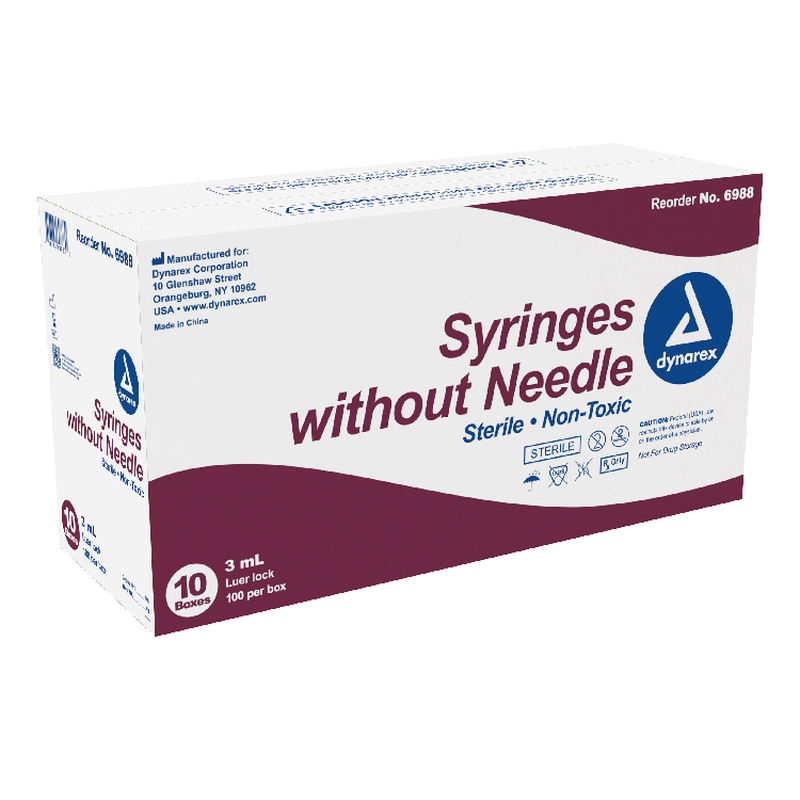 Dynarex Syringes Without Needle