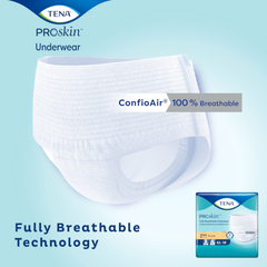 unisex adult absorbent underwear tena proskin plus pull on with tear away seams small disposable moderate absorbency packaging type case