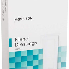 mckesson white adhesive dressing 4 x 10 inch mckesson island dressing mk488925bx