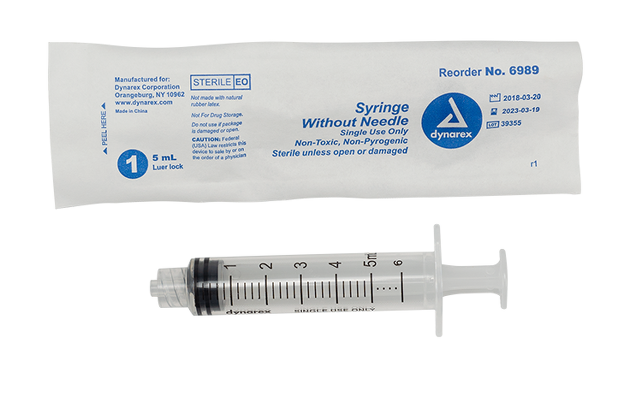 Dynarex Syringes Without Needle