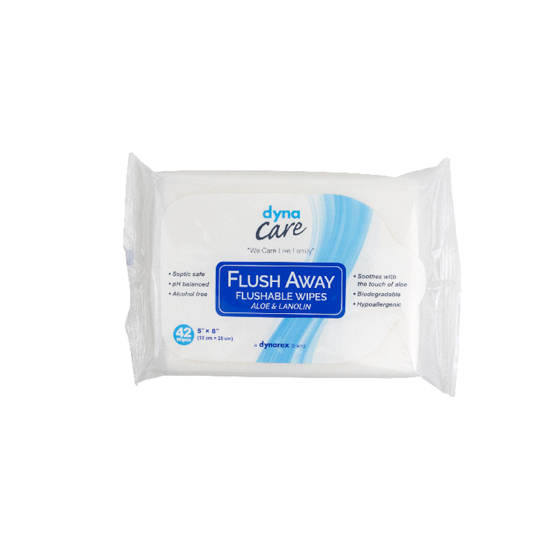 dynarex flushable wipes