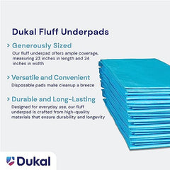 disposable underpad dukal cellulose light absorbency