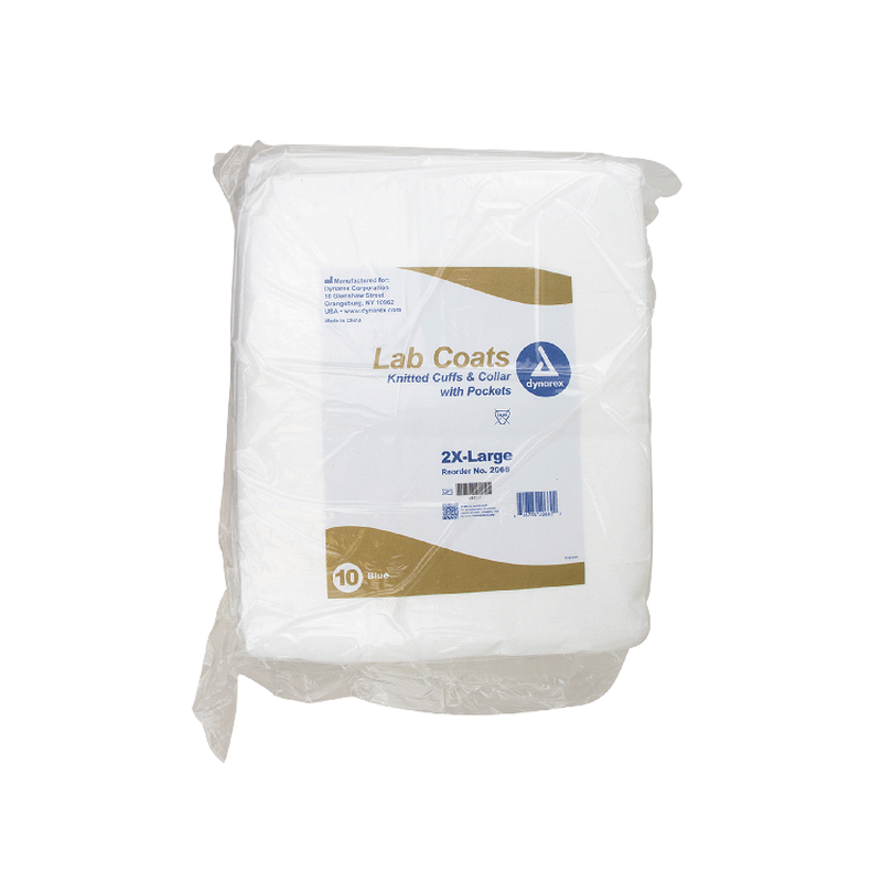 dynarex disposable lab coats with pockets
