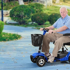 3/4 Wheel Mobility Scooters Electric Power Mobile Wheelchair for Seniors Adult with Basket Compact Duty Travel Scooter   All Care Store